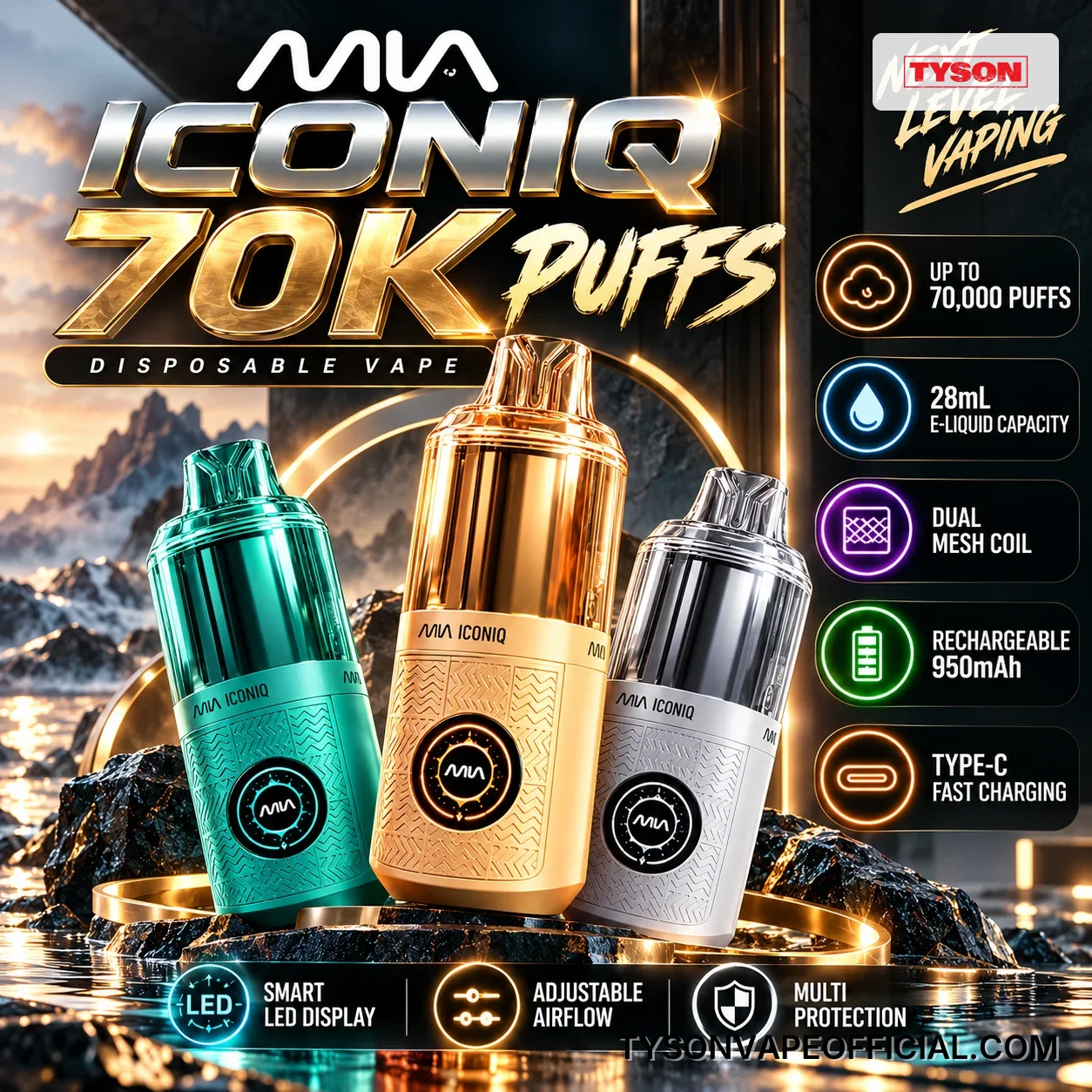 Mia Iconiq 70K Puffs Disposable Vapes