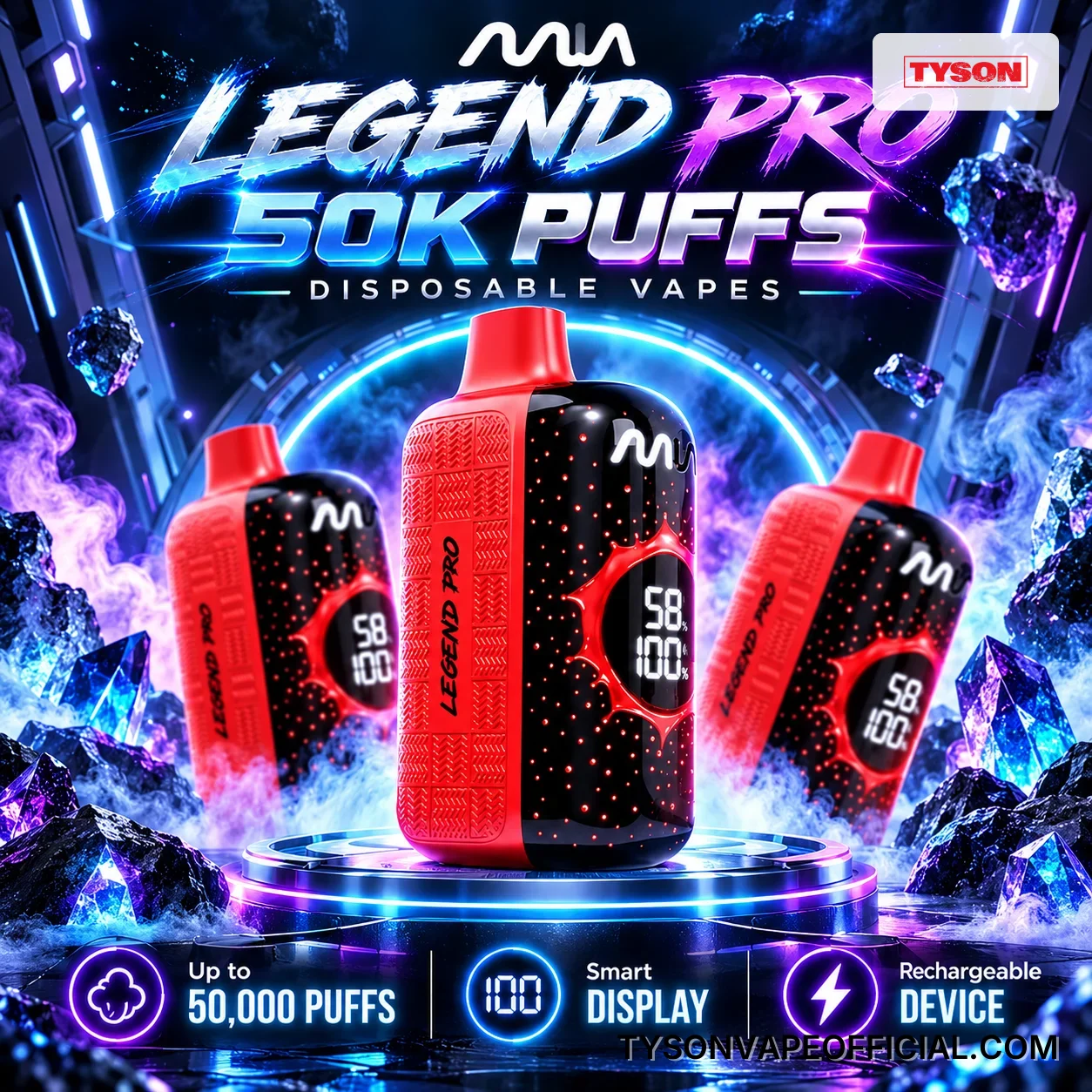 Mia Legend Pro 50K Puffs Disposable Vapes